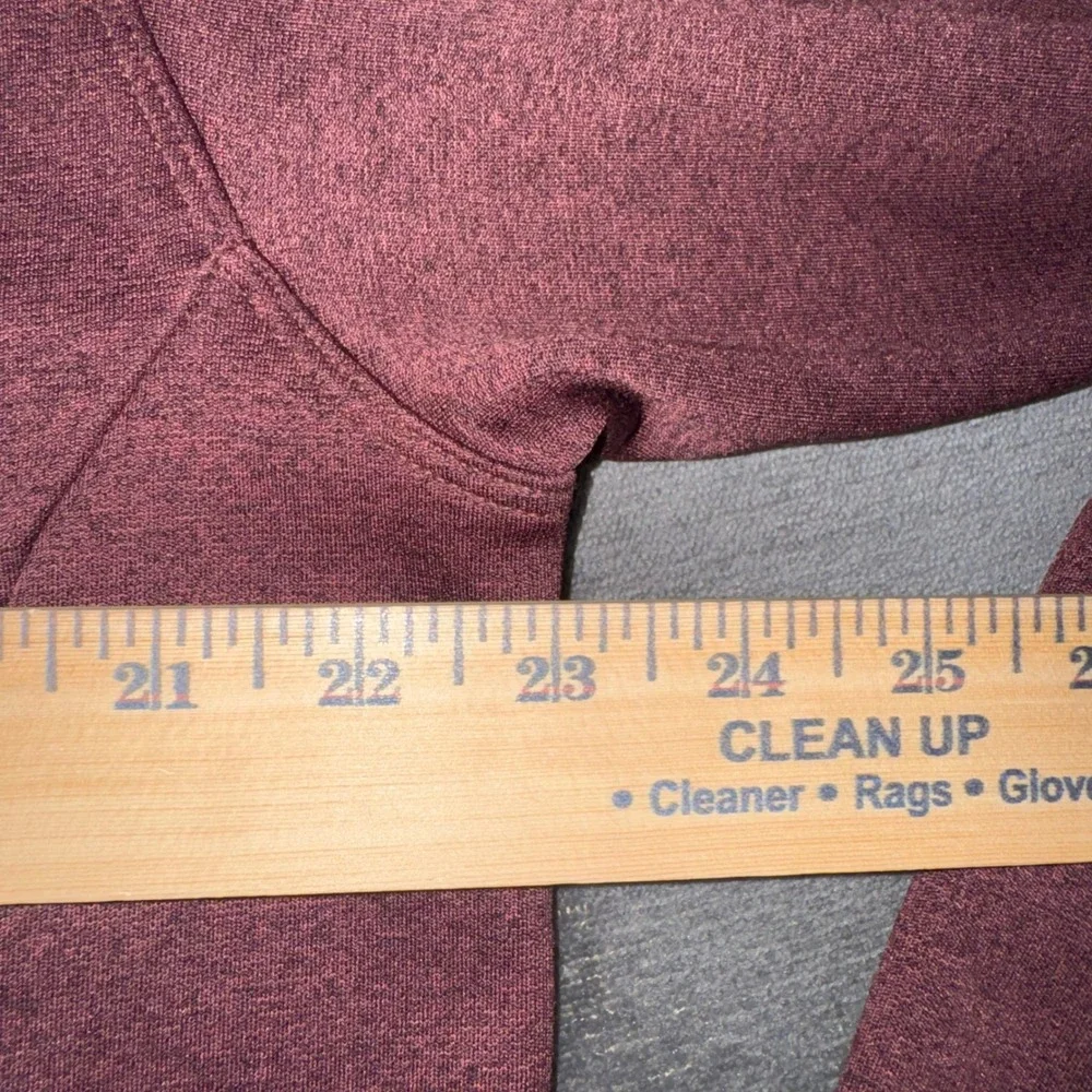 Mens XL The North Face 1/4 Zip Pullover Burgundy Excellent Heathered Fleece